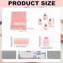 70pcs Cute Keyboard Stickers for Long Nails, Soft Silicone Raised Key Board Cover with Letters for Type Long Nail Art Reusable Keypad Bubbles Skins for Women Desktop Computer