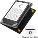 Universal Case for 6" eReaders, Folio Leather Stand Cover with Handstrap Compatible with All 6 inch Paperwhite/Kobo/Tolino/Pocketook/Sony E-Book Reader-Black