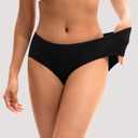 INNERSY Womens Underwear Cotton Hipster Panties, Size 6-Pack (Black, S)