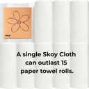 Skoy Cloth, 8-Pack Versatile Swedish Dishcloths for Kitchen and Household Use, Reusable Cleaning Cloths, Planet-Friendly, Dishwasher and Dryer-Safe, Assorted Colors