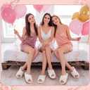 Cuffbow 24 Pairs Bridesmaid Slippers Bulk for Wedding Women Fuzzy Bride Slipper Bridal Shower Gift for Bachelorette Party