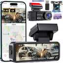 Car Camera - Dash Cam Front and Rear, 4K Dash Camera for Cars Built-in 5.8G WiFi GPS ADAS Dashcam,3.2" IPS Screen Dash Cam with Free 32GB Card,G-Sensor,Loop Recording,WDR,Night Vision Dashboard Camera