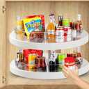 URALFA Lazy Susan Organizers Set of 8, 10"x 9.5"x 4" Corner Cabinet Organizer, Plastic Transparent Kitchen Cabinet Storage Bins with Handle, 4" Deep Container, 1/8 Wedge - Food Safe, BPA Free