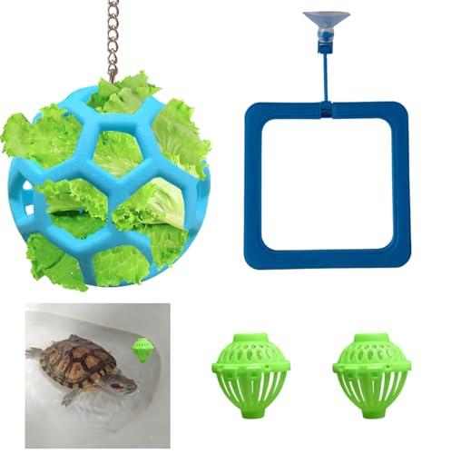 Ajqxh 5PCS Enrichment Toys for Aquatic Turtles, Aquatic Turtle Tank Accessories,Turtle Tank Decorations