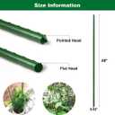 Garden Plant Stakes 48 Inch 4Ft Tomato Stakes, 20 Pack Steel Plant Stick Support for Growing Climbing Plants, Garden Fences Poles