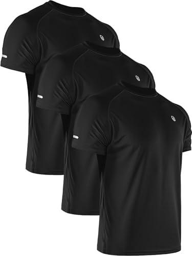 NELEUS Men's Dry Fit Mesh Athletic Shirts, Pack 3