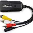 HDMI to AV Adapter Mini HD Video Converter Box HDMI to RCA AV/CVSB L/R Video 1080P HDMI2AV Support NTSC PAL Output