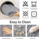 hyha Couch Covers for Dogs Washable, Non Slip Plush Dog Sofa Protectors, Fuzzy Pet Couch Covers for 3 Cushion Sofa Pet Friendly (Grey, 27.6" x 88")
