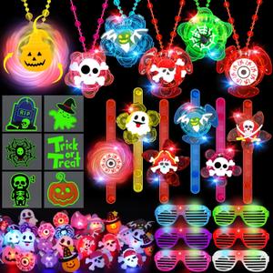 72 Pack Halloween Party Favors for Kids, Halloween Glow in the Dark Toys Halloween Toys Bulk for Halloween Party School Classroom Prizes Goodie Bags Trick or Treats Gifts