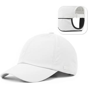 Zylioo XXL Oversized Woolen Baseball Cap Hat,Soft-Structured Winter Ball Cap,Adjustable Warm Dad Cap for Big Heads (Large, White-ear Flap)