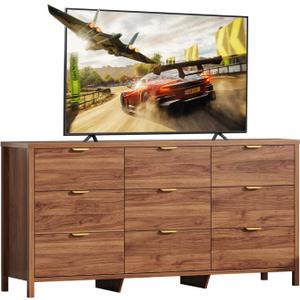 Modern Chest of Drawer, 6 Deep Drawers,Clothes Organizer,Large Storage Cabinet for Living Room, Bedroom,Dresser TV Stand, Wood Drawer Organizer for Living Room, Hallway,-dougui92