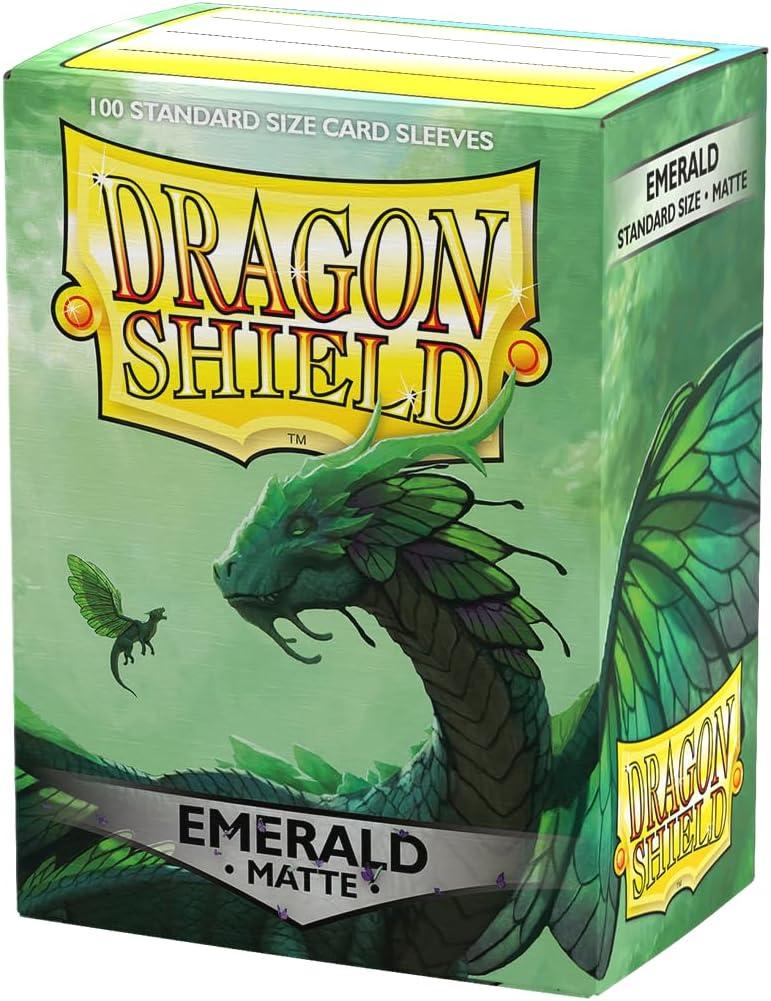 Dragon Shield | Standard Size Card Matte Sleeves | 100 CT - Smooth & Tough Premium TCG Sleeves | Compatible with Pokemon, Flesh & Blood, One Piece & Magic The Gathering | Emerald