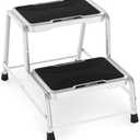 HBTower 2 Step Stool, Stepping Stools for Adults Kids with Non-Slip Rubber Feet, Heavy Duty Step Stools for Bedroom Kitchen Bathroom, Bed Steps for High Beds