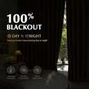 FMFUNCTEX 100% Blackout Taupe Curtains for Bedroom, Emboosed Textured Floral Curtains 84 Inches Long for Living Room, Thermal Insulated Curtain, Farmhouse Drapes Room Darkening Grommet 2 Panels