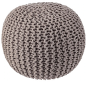 REDEARTH Round Pouf Foot Stool Bean Bag Ottoman - Hand Knitted Boho Pouffe - Home Decor Poof - Stuffed Foot Rest for Living Room - Nursery - Bedroom - Patio (19.5"x19.5"x14") - Taupe