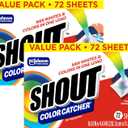 Shout Color Catchers for Laundry, Allow Mixed Washes, Prevents Color Runs and Maintains Original Clothing, 72 Count - Pack of 2 (144 Total Sheets)