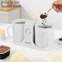 Pukomc Ice Cream Maker Machine for Home Use, with Two Ice Cream Bowls,Simple Operation and Easy to Clean,White