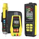 MESTEK Electrical Tester Kit with GFCI Outlet Tester, Non-Contact Voltage Tester, Pinless Wood Moisture Meter, Home Inspector Tool Kit, 3-Piece with Carry Case and Batteries