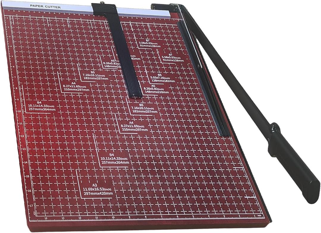 18 Inch Guillotine Paper Cutter - Heavy Duty Professional Paper Trimmer for Cardstock, Photos & Office Use - 12 Sheet Capacity with Safety Lock.