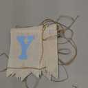 Anwyll Happy Birthday Banner - NO DIY Blue Burlap Happy Birthday Banner Sign Happy Birthdays Party Decoration Happy Birthdays Banners Bunting for Men Boy Prince Celebration Party Backdrop