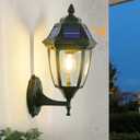 Solar Porch Lights Outdoor 1 Pack, Dusk to Dawn Motion Sensor Solar Sconce Lights, Square Solar Powered Outdoor Wall Lights for House Front Porch Garage Outside