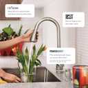 Moen S73204SRS Weymouth Two Handle Pulldown Bridge Kitchen Faucet, Spot Resist Stainless