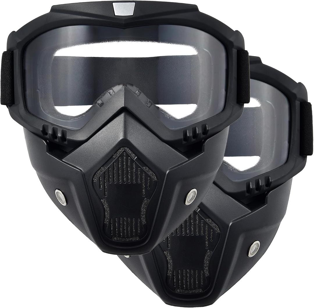 Paintball Mask Anti Fog,Airsoft Mask Full Face,Tactical Mask, Motorcycle Helmet Goggles with Removable Face Mask for Men Women