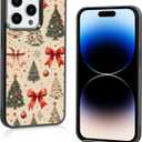 Cute Christmas Tree Bow Phone Case: Kawaii Winter Non-Slip Design Compatible with iPhone 14 Pro Case for Women & Girl14 Pro