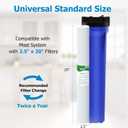 5 Micron Water Filter 20" x 2.5" Replacement Cartridge, 20-inch Sediment Pre-Filters for Whole House Water Filtration/Water Softener Systems, 6-Pack
