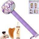 Wormwood Hammer Massage Tool Handheld Meridian Massage Hammer Suitable for Shoulders Back Legs Massage Tools for Whole Body Sore Muscles Relax (Cotton Purple)