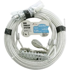 Petest 60ft Trolley Runner Cable for Heavy Dogs Up to 125 Pounds