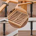 Wlrrcwdttc 6 Pcs Adjustable Height Bed Support Legs 7.08-12.5 inch with Locking Ring, Bed Frame Center Support Legs for Bed Frame/Bed Center Slat/Furniture, Bed Legs Replacement Bed Slats Support Legs