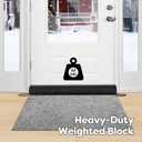 Comfyanno 38 Weighted Under Door Draft Stopper, Heavy Weight 2.2lb, Fits Large Door Gap up to 3, Block Cold Air Draft from Bottom Door, Fits Front, Bedroom, Interior Door, Easy to Install, Black
