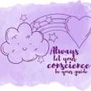 Children Let Your Conscience Be Your Guide Adventurous Quote Wall Decal Decoration Happy Smiling Cloud Beautiful Rainbow Heart and Stars Lasts Years and Easily Removable - Size: 40 in(W) x 28 in(H)