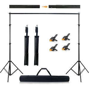Photo Studio Backdrop Stand Support System,10'x7' Adjustable Backdrop Stand Kit with Backdrop Clip and Storage Tote for Portrait and Studio Photography