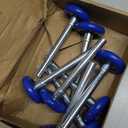 Funtery 12 Pcs Nylon Garage Door Roller 1.8 Inch Blue Garage Door Replacement Wheels for 2'' Track 6200ZZ 4.7'' Stem Quiet Seals Bearings Residential Commercial