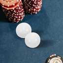 Roulette Wheel Beads Replacement Set 5Pcs White Round Ball Turntable Beads for Table Game Accessories Party Festival Supplies