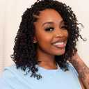 Aksice Pre-looped Yanky Twist Crochet Hair 10 Inch 8 Packs Bohemian Passion Twist Spring Mini Twist Crochet Hair for Black Women Boho Crochet Braids Synthetic (1B#)