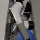 Electric Spin Scrubber, Cordless Cleaning Brush, Shower Scrubber with 8 Replaceable Brush Head, Power Cleaning Brush with Extension Handle, 2 Adjustable Speed, for Bathtub Grout Tile Floor (Brush, White)