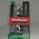 Kwikset Juno Entry Door Knob with Lock and Key, Secure Keyed Handle Exterior, Front Entrance and Bedroom, Antique Brass, Pick Resistant SmartKey Rekey Security and Microban