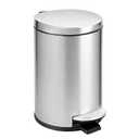 TIPGO Small Trash Can with Lid Soft Close, 4.5 Liters / 1.2 Gallon Bathroom Garbage Can, Mini Step Trash Bin, Stainless Steel Wastebasket for Bathroom, Bedroom, Office (Silver)
