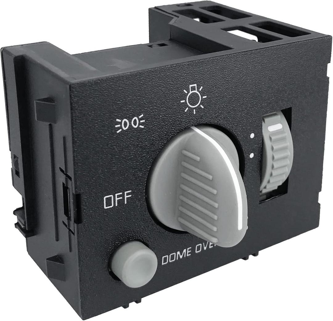 Headlight Switch Compatible with 95-98 Chevy GMC Vehicles C1500 C2500 C3500 K1500 K2500 K3500 Express1500 2500 3500 Headlamp Instrument Panel Dimmer and Dome Lamp Switch Replaces 93443101 D1523H Headlight Switch Compatible with 95-98 Chevy GMC Vehicles C1500 C2500 C3500 K1500 K2500 K3500 Express1500 2500 3500 Headlamp Instrument Panel Dimmer and Dome Lamp Switch Replaces 93443101 D1523H