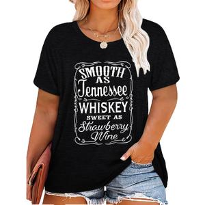 HDLTE Plus Size Womens Country Shirts Funny Western Graphic Tees Short Sleeve Flower Tops Blouses Casual Summer T-Shirt (Black, XXL)