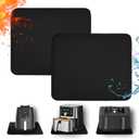 Heat Resistant Mats for Countertop - Fireproof 15x18 in Heat Resistant Mats for Air Fryer - Hot Pad Air Fryer Mat Compatible with Ninja,COSORI,Cuisinart for Coffee Maker, Toaster, Oven 2PCS - Black