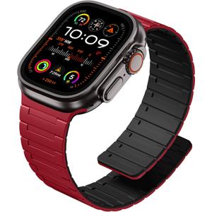 SNBLK Magnetic Watchband Compatible with Apple Watch for Men 44mm 45mm 46mm 49mm 42mm 41mm 40mm 38mm Women, Silicone Sport Strong Magnet Strap for iWatch Series 11 Ultra 3 Ultra 2 Se 10 9 8 7 6 5 4 1