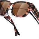 MEETSUN Oversized Fit Over Glasses Sunglasses for Women Men Large Trendy Polarized Sunglasses for Driving UV Protection (Tortoise/Brown)