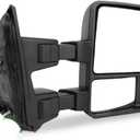 SCITOO Passenger Right Side Mirrors fit 2008-2016 For Ford For F-250 For F-350 For F-450 For F-550 Super Duty No Heated Turn Signal Manual Telescoping and Folding