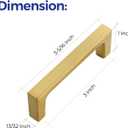 Ravinte 20 Pack Solid 3 Inch Kitchen Square Cabinet Handles Brushed Brass Cabinet Pulls Drawer Pulls Kitchen Cabinet Hardware Kitchen Handles