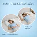DLIGHT BD Slim 3.2" Stomach Sleeping Memory Foam Pillow-Thin, Flat, Soft Yet Supportative for Belly, Back& Stomach Sleepers