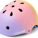 CELOID Kids Bike Helmet,Toddler Skateboard Helmets for Ages 5-6 Years Boys Girls,Adjustable Multi-Sport Bicycle Skateboarding Roller Skating Scooter Balance Bike Helmet,Pink Violet